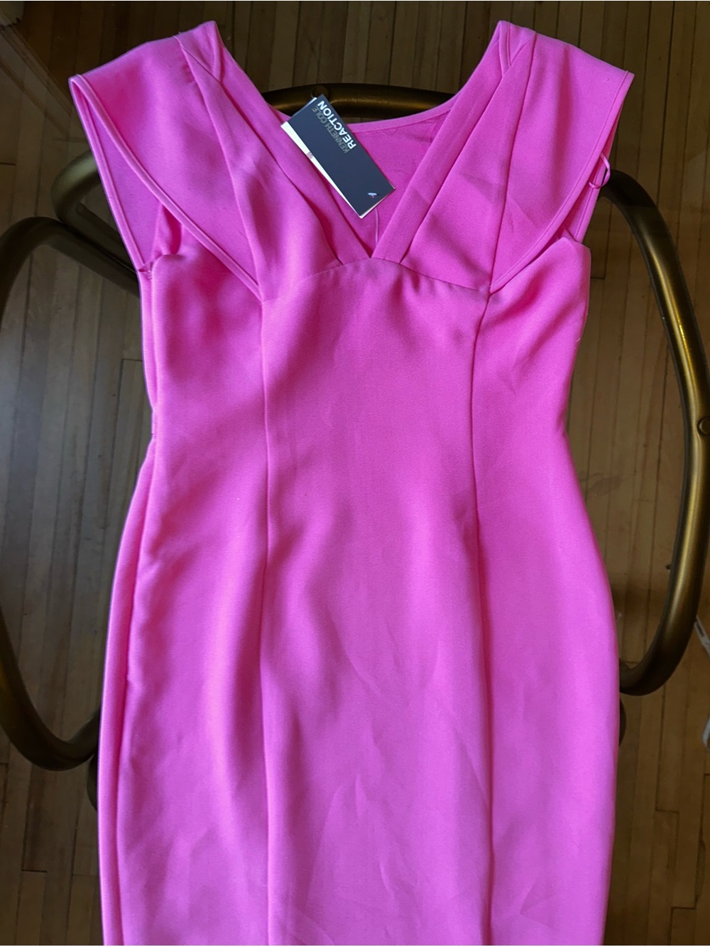 Kenneth Cole REACTION Hot Pink Sheath Knee Lenght Dress - Size 12
